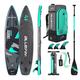 Bluefin SUP Cruise Carbon 12 Aufpumpbares Paddle Board| SUP Board für Erwachsene| Paddleboard Paket | Tragbar & Reisesicher | Inklusive Zubehör,Black Knight,Cruise Carbon Zwarte Ridder,12'