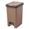 MYBA Waste Bin Trash Can 20L Pressing Cover Kitchen Waste Bin Sitting Room Toilet Trash Office Paper Basket Household Foot Pedal Bin (Color : Brown)