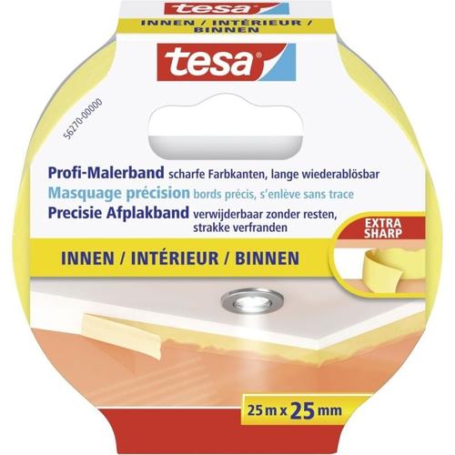 Tesa Malerkreppband Precision Indoor 25 m x 25 mm Kreppband Maler streichen