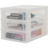 Schubladenschrank, Schubladencontainer, 3 Schubladen mit 4 l, Format A4, durchsichtige Schubladen,