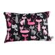 Kuschelkissen - Reisekissen - Kinderkissen - Kissen Katzen schwarz rosa pink 20 cm x 30 cm - Hotelverschluss
