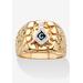 Men's Big & Tall Men'S Yellow Gold-Plated Masonic Insignia Nugget Ring by PalmBeach Jewelry in Gold (Size 9)