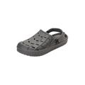 Extra Wide Width Men's Rubber Clog Water Shoe by KingSize in Carbon (Size 11 EW)