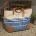 Coach Bags | Coach Blue And Cream Over The Should Bag | Color: Blue/Cream | Size: Os