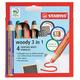 Stabilo Woody 3 in 1 Smooth Multi-Surface Pencil Case with 4 Pencils + 1 Pencil Sharpener + 1 Cloth