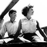 John F. Kennedy & Jackie Kennedy: Living in the Sunshine - Unframed Photograph Paper in Black/White Globe Photos Entertainment & Media | Wayfair