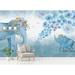 GK Wall Design Elephant Cartoon Animal 6.25' L x 112" W Paintable Wall Mural Vinyl | 55 W in | Wayfair GKWP000222W55H35_V