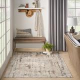 Gray/White 72 W in Area Rug - Mercury Row® Addie Abstract Machine Made Power Loom Polyester/Polypropylene Area Rug in Beige/Gray | Wayfair