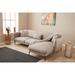 Brown Sectional - Latitude Run® Klyda 104" Wide Upholstered Chaise Sectional Sleeper Sofa Linen | 35.3 H x 106.6 W x 37.7 D in | Wayfair