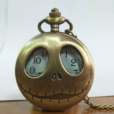Pocket Watch Vintage Smooth Quartz Pocket Watch Classic Fob Watch with Short Chain for Men
