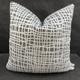"Zinc Textiles \"Lautner\" Contemporary Abstract Grey Silver Woven Sofa Cushion Pillow Cover"