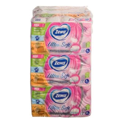 Zewa 72 Rollen Toilettenpapier »Ultra Soft« 4-lagig (9 Pack à 8 Rollen) weiß