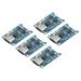 TP4056 TYPE-C USB 4.5-5.5V 1A 18650 Battery Charger Module Board Pack of 5 - Blue