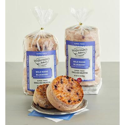 Blueberry Super-Thick English Muffins - 2 Packages by Wolfermans