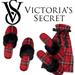 Victoria's Secret Shoes | New Victoria’s Secret Signature Satin Slipper Plaid Red | Color: Black/Red | Size: Various