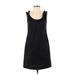 Ann Taylor Factory Casual Dress - Slip dress: Black Solid Dresses - Women's Size 2