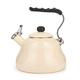 La Cafetière Coloured 2 Litres Whistling Kettle, Seashell Cream