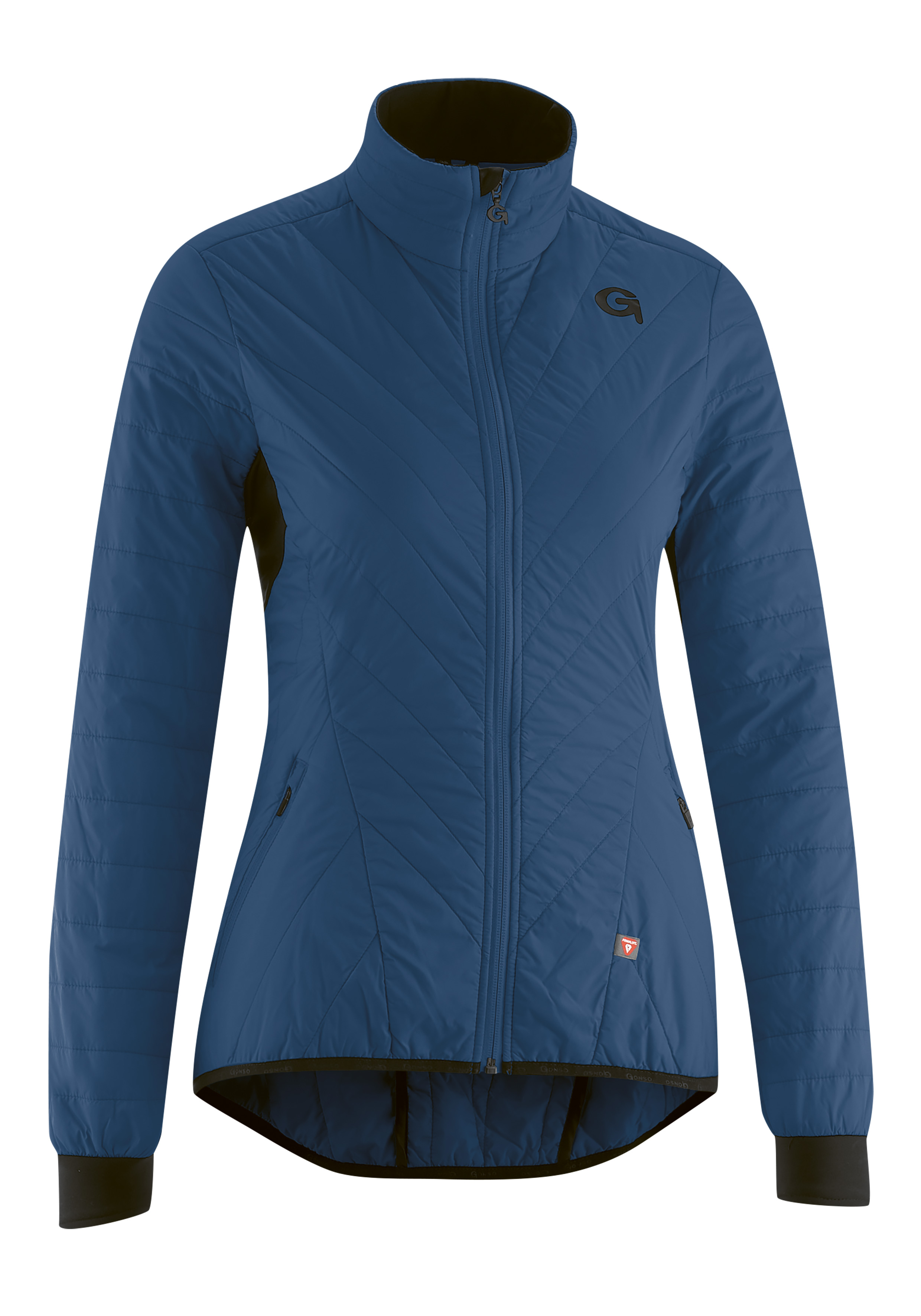 Fahrradjacke GONSO "Teixeira", Damen, Gr. 36, blau (dunkelblau), 100% Polyamid, Jacken, Damen Primaloft-Jacke, warm, atmungsaktiv und winddicht Image