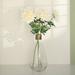 Efavormart 3 Stems | Ivory 27 Artificial Silk Chrysanthemum Bouquet Flowers Large Faux Mum Branches