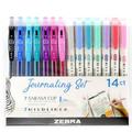 Zebra Pen Sarasa Clip Gel Pens/Mildliner Markers Set - 1 mm Pen Point Size - Bullet Chisel Marker Point Style - Multi Gel-based Ink - 14 / Pack | Bundle of 2 Packs