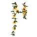 Popvcly 35.4 /39.4 /78.7 Artificial Flowers Fake Rose Flower Green Dill Sunflower Ivy Vine Hanging Garland Home Garden Fences Party Decorations