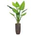 Vintage Home Artificial Faux Real Touch 69 Tall Philodendron Erubescens Green Emerald And Resin Planter