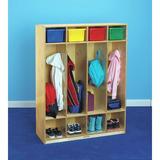 Childcraft 4 Section Preschool Cubby Locker Wood in Brown/Yellow | 48 H x 35.75 W x 14.75 D in | Wayfair 1302339