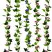 Travelwant 220cm Eucalyptus Garland with Flowers Flowers Spring Garlands - morning glory Eucalyptus and Flower Garland Decor Floral Garland Greenery Ivy Plants for Wedding Table Decor