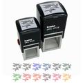 Canadian Canada Geese Flying Goose Self-Inking Rubber Stamp Ink Stamper - Blue Ink - Large 1-1/2 Inch