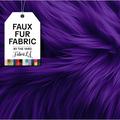 FabricLA Shaggy Faux Fur Fabric by The Yard - 180 x 60 Inches (455 cm x 150 cm) - Craft Furry Fabric for Sewing Apparel Rugs Pillows and More - Faux Fluffy Fabric - Purple 5 Continuous Yards
