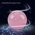 OTVIAP 1 pcs Natural Pink Rose Quartz Stone Sphere Crystal Healing Ball Pink Crystal Pink Crystal Ball