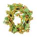 Artificial Wreath for Spring Front Door Greenery Wreaths Summer Leaf Wreath Artificial Green Leaves Wreaths UV Resistant Boxwood Wreath for the Front Door