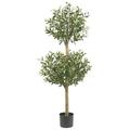 Nearly Natural 54 Olive Double Artificial Topiary Tree