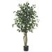 Nearly Natural 4 Ficus Artificial Tree Green