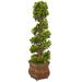 Nearly Natural 4 English Ivy Spiral Artificial Tree in Metal Planter UV Resistant