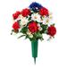 OakRidge Patriotic Memorial Bouquet Silk Floral Indoor/Outdoor DÃ©cor 21â€� High