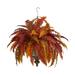 Nearly Natural 28 in. Autumn Boston Fern Artificial Plant with Hanging Bowl