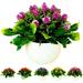 Travelwant Artificial Flowers in Pot Decor Flower Arrangements 21-Head Pine Cone Plants Flowers Bouquets In Pot Table Centerpieces Holiday Dinning coffee Room Table Kitchen Decoration