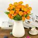 Yesbay 1 Bunch 9 Head Artificial Hydrangea Silk Flower Bouquet Wedding Party Decor Artificial Flower-Orange