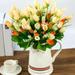 Cheers.US 1 Bouquet 15 Heads Artificial Fake Tulip Flowers Bunch Bouquet Home Wedding Party Garden-Decor