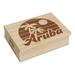 Aruba Destination Tropical Sunset with Palm Trees Rectangle Rubber Stamp Stamping Scrapbooking Crafting - Small 1.7in
