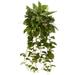 Nearly Natural 36â€� Mixed Greens Hanging Artificial Plant (Set of 2)