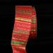 The Ribbon People Red and Gold Glitter Striped Diagonal Wired Craft Ribbon 2.5 x 20 Yards