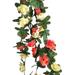 Buodes Fall Decorations for Home Flower Garland Fake Rose Vine Artificial Flowers Hanging Rose Ivy Hanging Basket