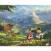 35 X 44 Panel Mickey Mouse & Minnie Mouse In The Alps Disney Travel Kid s Children s Cotton Fabric Panel (DS-2068-9C)