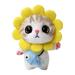 NUOLUX Cartoon Cat Plush Doll DIY Needle Felting Kit Wool Felting Supplies DIY Art Carft for Home Kids Adults Gift (Sunflower Kitty)