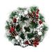 Baywell Christmas Wreath 12 Inches Christmas Wreaths for Front Door Christmas Reef for Door with Bows Berries Christmas Wreaths for Windows