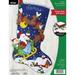 Bucilla Felt Applique 18 Christmas Stocking Kit Sleigh Ride with Santa