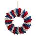 Nearly Natural Americana Burlap Polyester Wreath 18 (Multicolor)