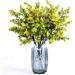 Morttic Babys Breath Fabric Cloth Artificial Flowers 6 pcs Fake Silk Plants Decor Wedding Party Decoration Bouquets Real Touch DIY Home Garden (Grass Green)